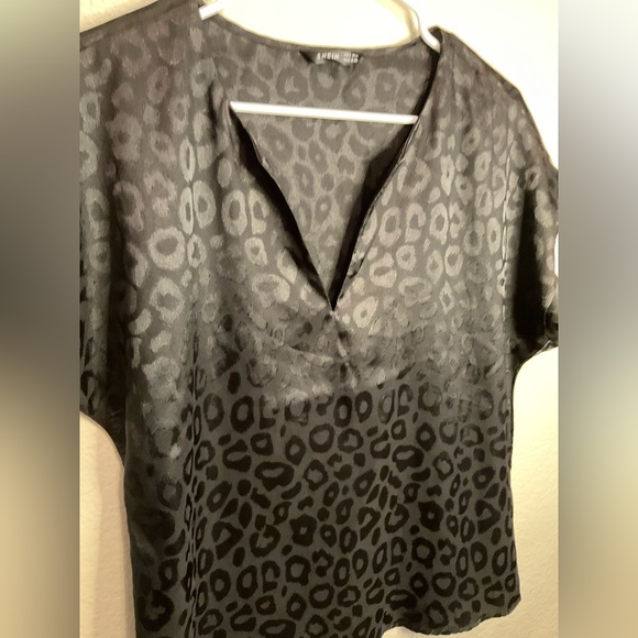 SHEIN Black Cheetah Blouse - Picture 2 of 6